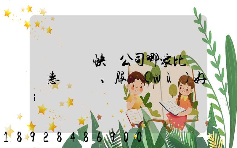 廈門國際快遞公司哪家比較實惠、服務(wù)好